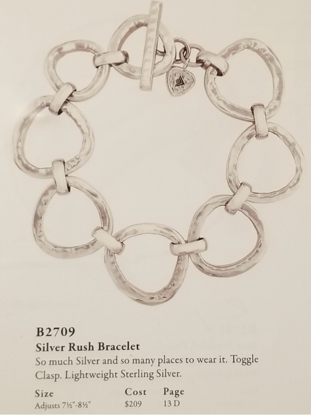 Silpada Silver Rush Open-Link Bracelet B2709, NEW - Picture 6 of 6